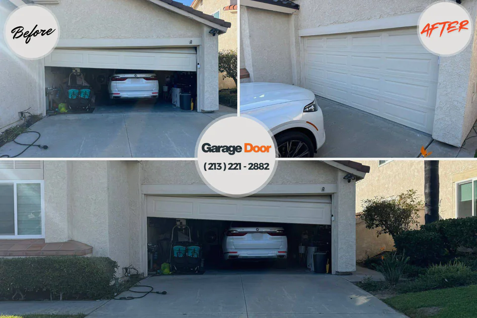 Before and after: garage door repair 55127